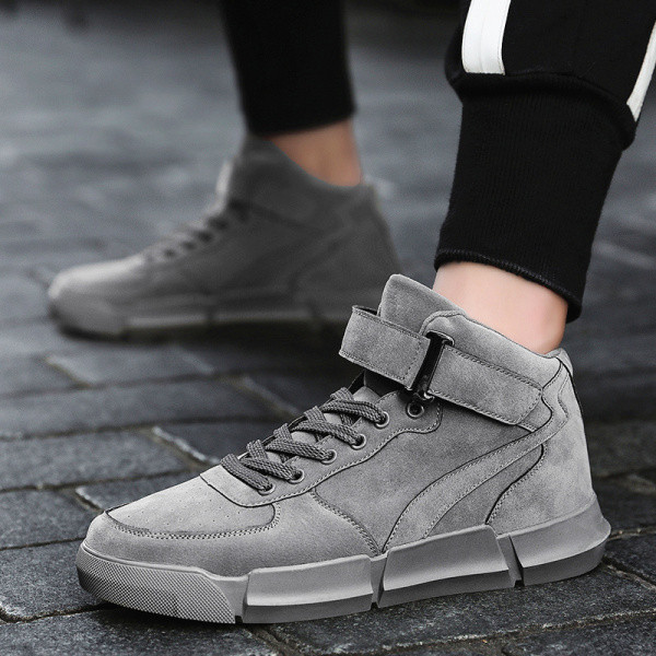 Vyriški laisvalaikio sportbačiai iš ekologiškos zomšos su kulkšnies aukščiu