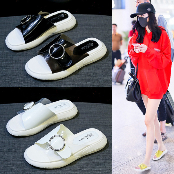 Papuci casual de damă cu talpă plată din cauciuc