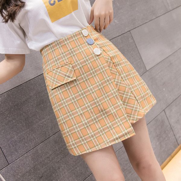 Stilīgi sieviešu svārki ar augstu vidukli un pogām