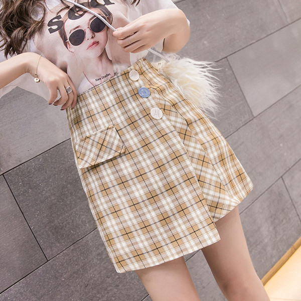 Stilīgi sieviešu svārki ar augstu vidukli un pogām