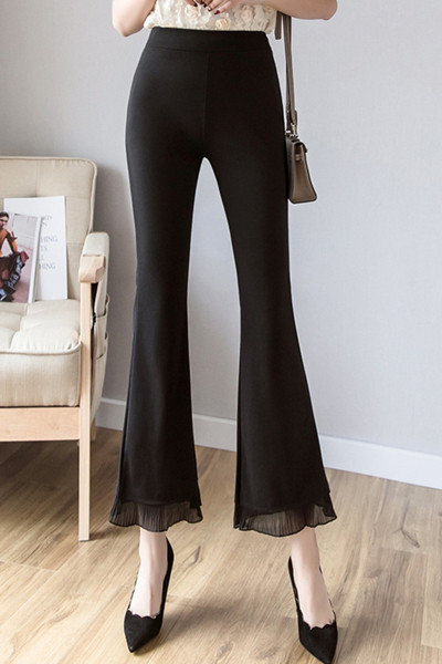 Naujo modelio moteriškos kelnės aukštu liemeniu