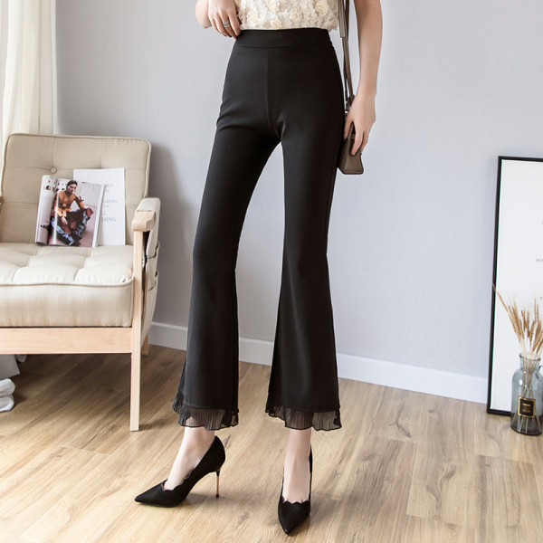 Naujo modelio moteriškos kelnės aukštu liemeniu