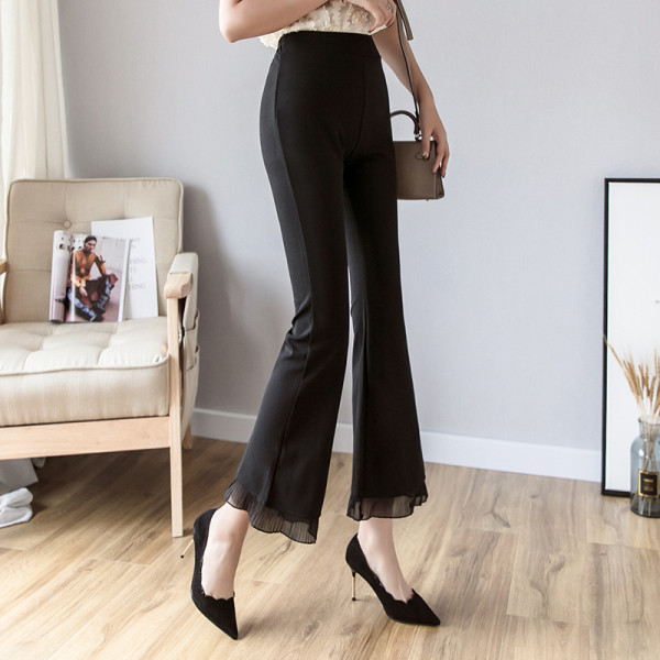 Naujo modelio moteriškos kelnės aukštu liemeniu