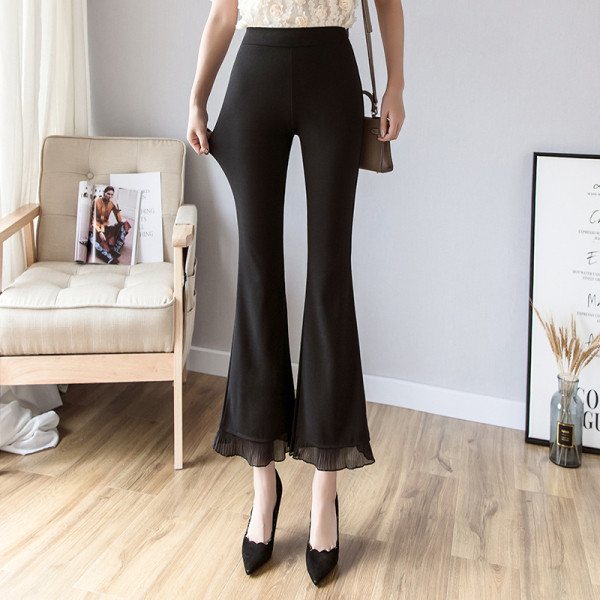 Naujo modelio moteriškos kelnės aukštu liemeniu