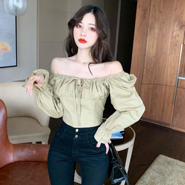 Pavasariniai moteriški marškiniai su kvadratine iškirpte ir kaklaraiščiais