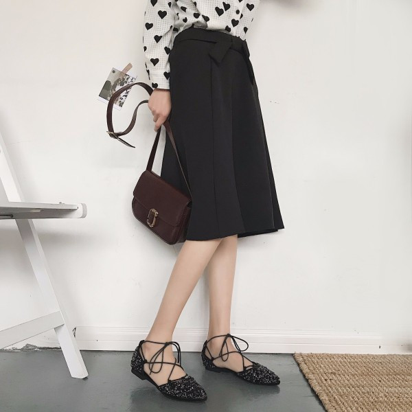 Sandale casual dama cu paiete si cravate