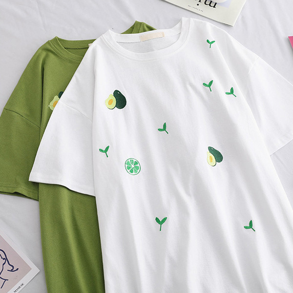 Ikdienas sieviešu T-krekls ar īsām piedurknēm un izšuvumiem