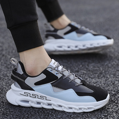 Naujo modelio vyriški sportbačiai iš eko zomšos ir tekstilės