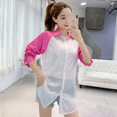 Női alkalmi ing gombokkal és klasszikus gallérral