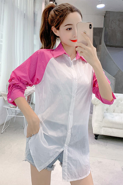 Női alkalmi ing gombokkal és klasszikus gallérral