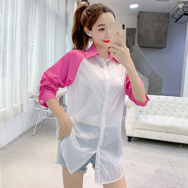 Női alkalmi ing gombokkal és klasszikus gallérral