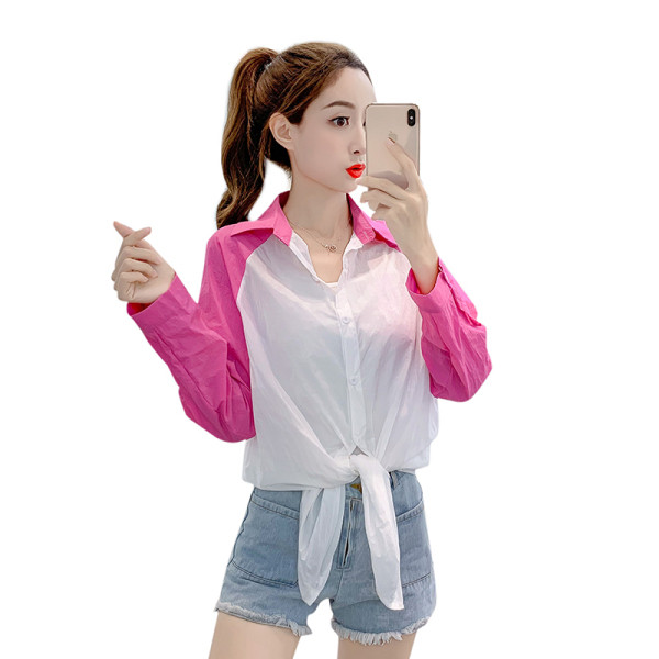 Női alkalmi ing gombokkal és klasszikus gallérral