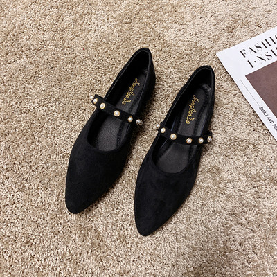 Laisvalaikio moteriški batai su perlais iš eko zomšos - smailaus modelio