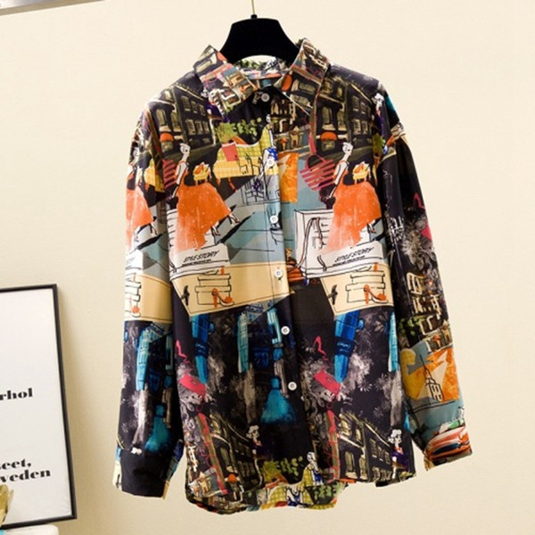 Jauns krāsaina sieviešu krekla modelis ar klasisku apkakli un garām piedurknēm