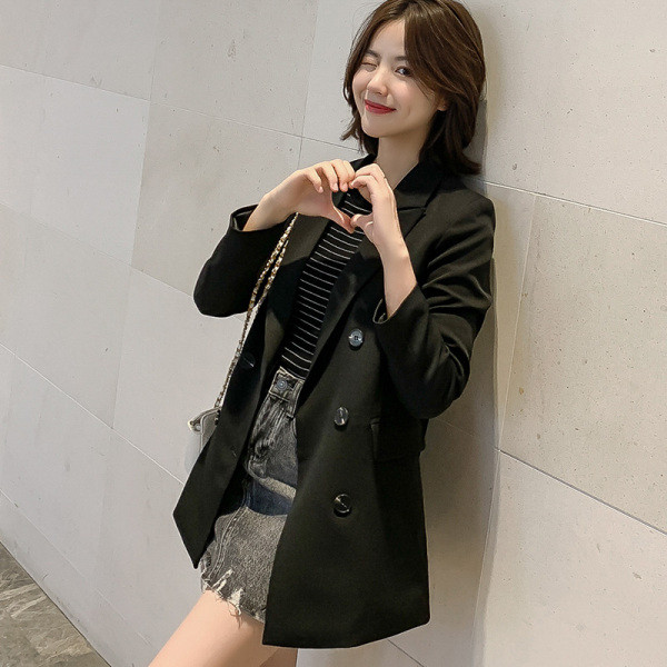 Jachetă elegantă de damă, cu decolteu în V și mâneci lungi