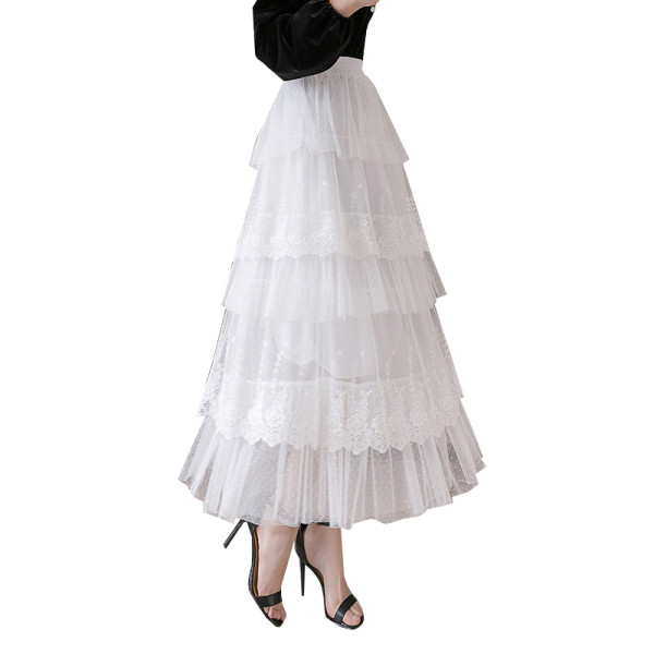 Naiste moodne pikk pitsist väljalõikemustriga pitseel