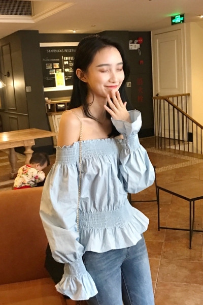 Moodne langevate varrukatega naiste särk