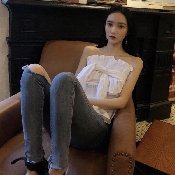 Moodne langevate varrukatega naiste särk