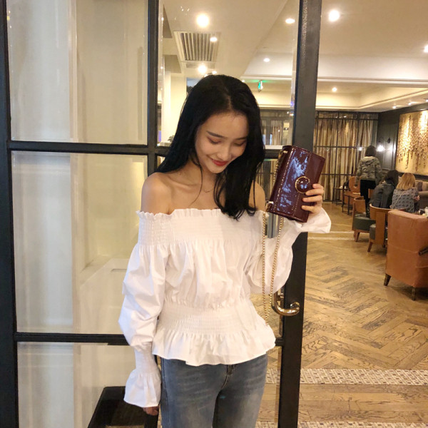 Moodne langevate varrukatega naiste särk