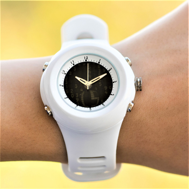 Унисекс часовник Fucda Dual 243-2 в бяло