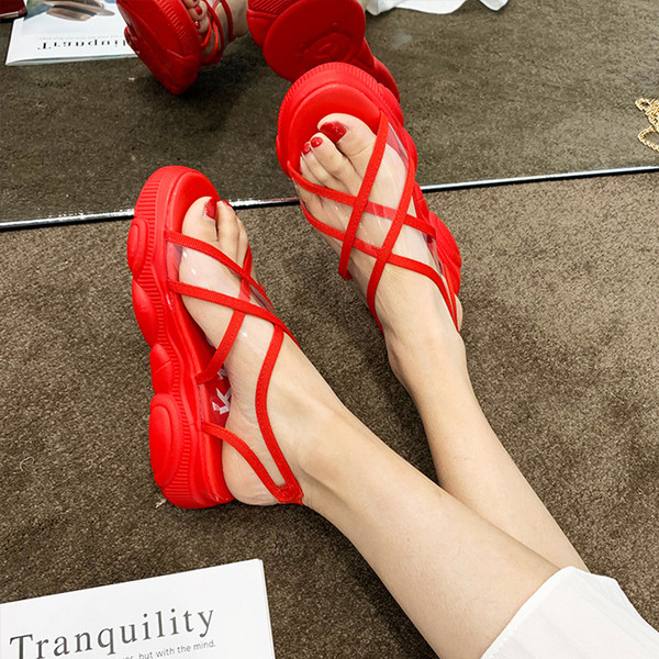 Sandale casual dama cu talpa colorata