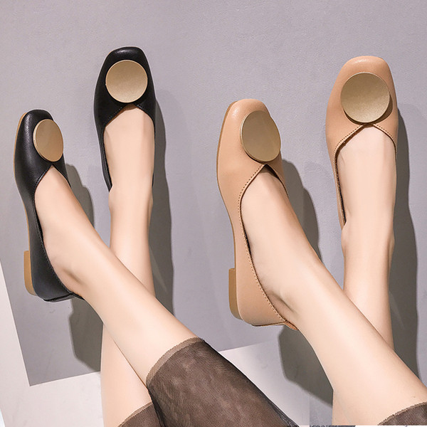 Női alkalmi cipő öko bőrből és lapos talpból - két modell