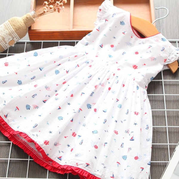 Rochie casual pentru copii model nou cu model - model croiat