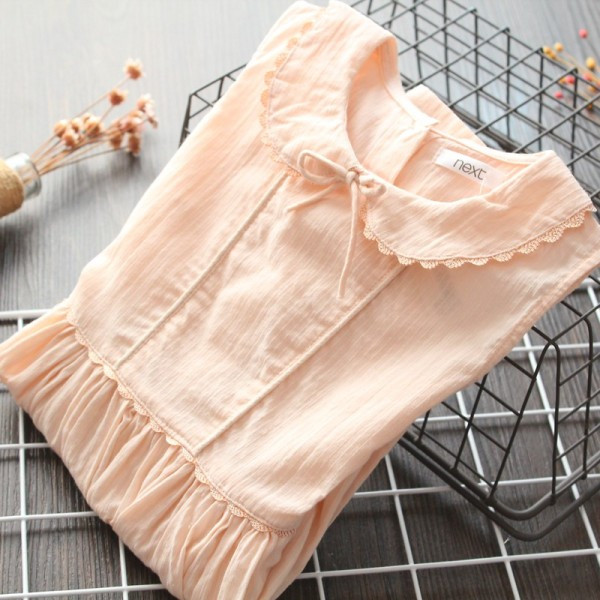 Rochie moderna pentru copii cu panglica si decolteu oval - model croiat