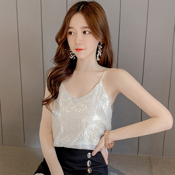 Sieviešu moderns krekliņš ar fliteriem un plānām lencēm