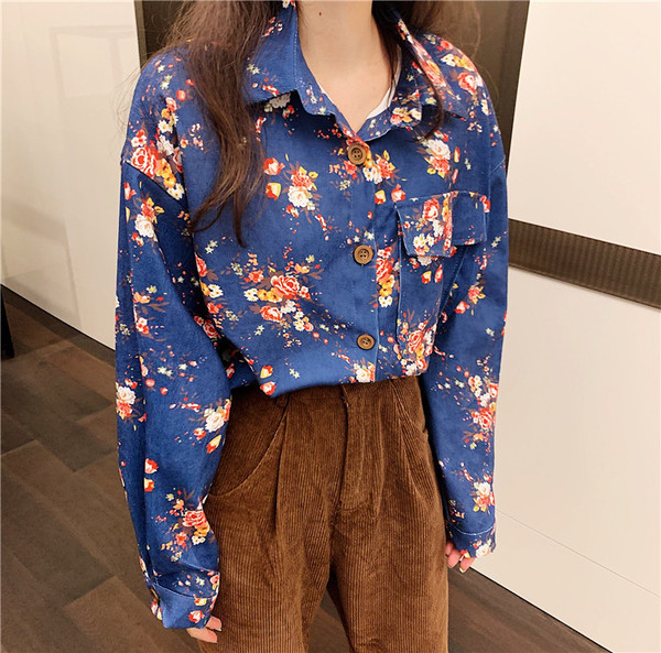 Camasa de dama model clasic cu model floral