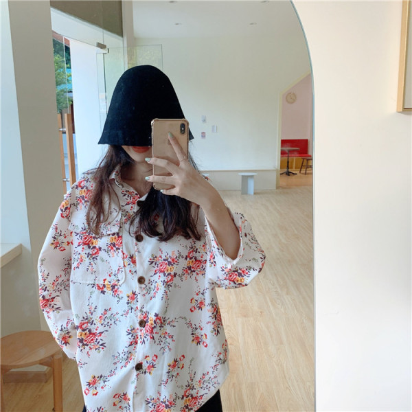 Camasa de dama model clasic cu model floral