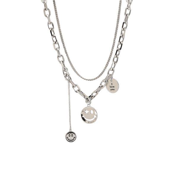 Aktuális dupla női nyaklánc medállal