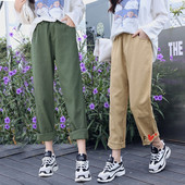 Ikdienas sieviešu bikses ar augstu vidukli - taisns modelis