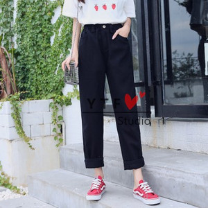 Ikdienas sieviešu bikses ar augstu vidukli - taisns modelis