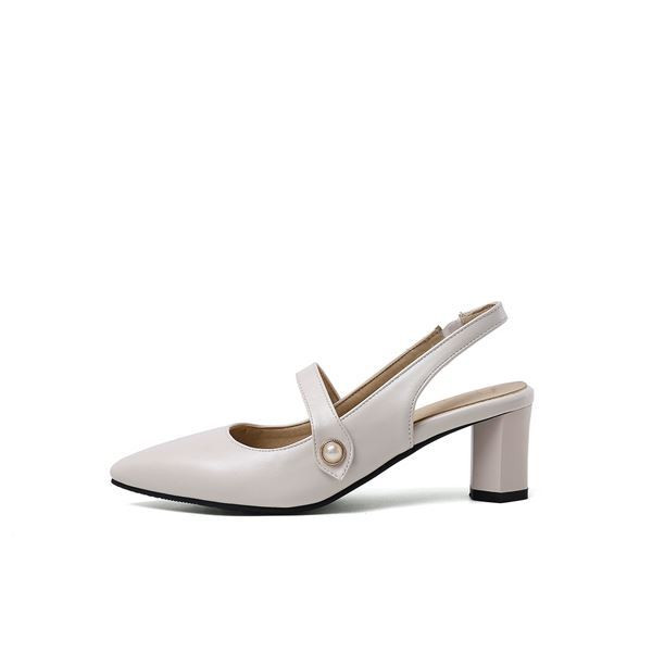 Sandale casual de dama cu decor de perle