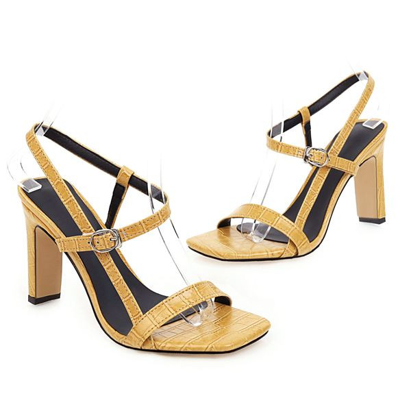 Sandale de dama moderne cu piele ecologica si bretele pentru toc