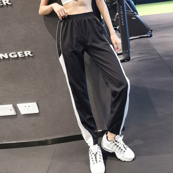 Sieviešu sporta bikses ar augstu vidukli un kabatām