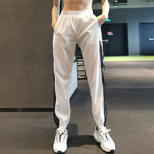 Sieviešu sporta bikses ar augstu vidukli un kabatām