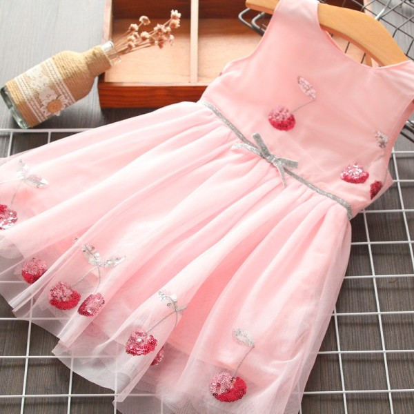 Eleganta bērnu kleita meitenēm ar tilla un fliteriem