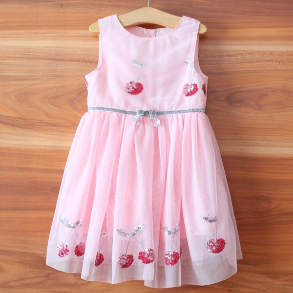 Eleganta bērnu kleita meitenēm ar tilla un fliteriem