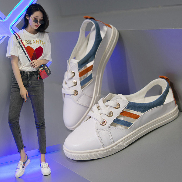 Tenisi casual dama din piele cu talpa plate