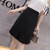 Moteriškas laisvalaikio sijonas aukštu juosmeniu