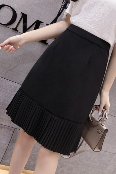 Moteriškas laisvalaikio sijonas aukštu juosmeniu