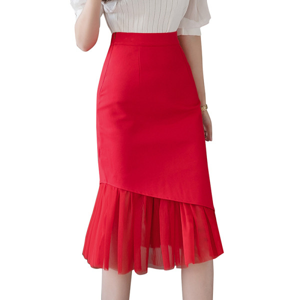 Fusta casual dama cu talie inalta si tul