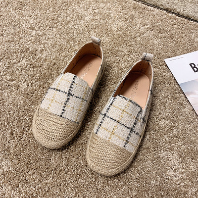 Kasdieninės moteriškos languotos espadrilės lygiais padais