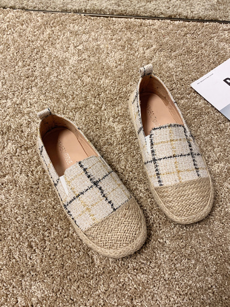 Kasdieninės moteriškos languotos espadrilės lygiais padais