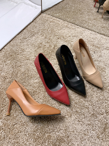 Moderne ženske kožne cipele na tanku petu od 8 cm