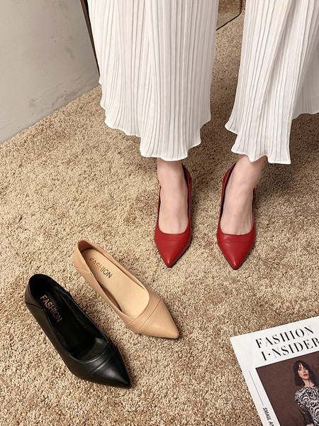 Moderne ženske kožne cipele na tanku petu od 8 cm