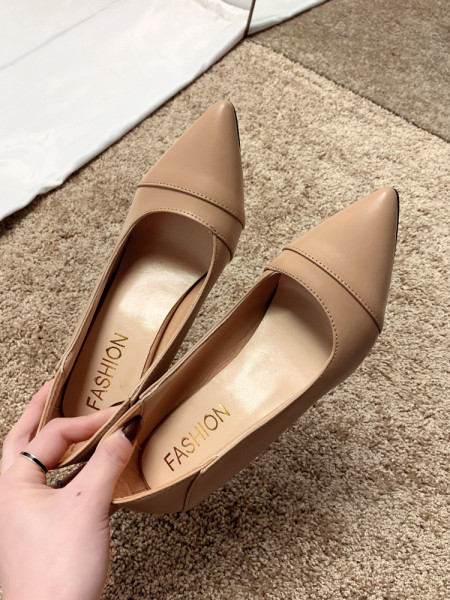 Moderne ženske kožne cipele na tanku petu od 8 cm