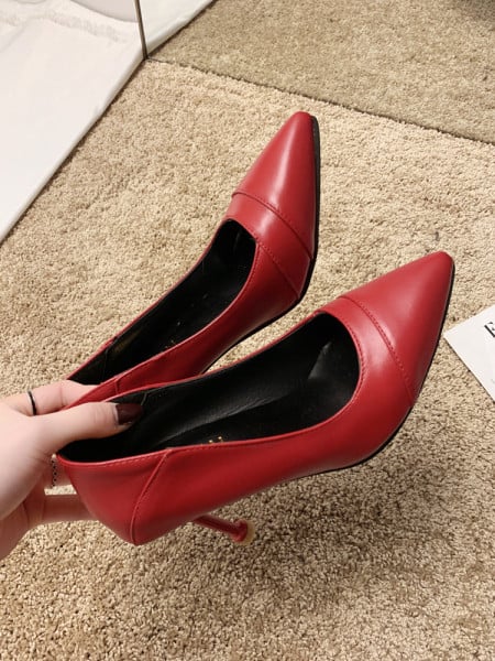 Moderne ženske kožne cipele na tanku petu od 8 cm